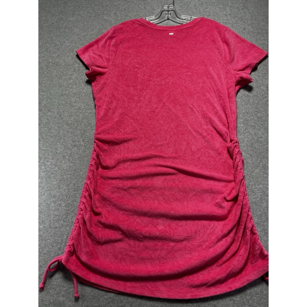 PINK Victoria's Secret Terry Cloth Dress‎ Ruched Sides Bright Pink Size XXL - Picture 5 of 8